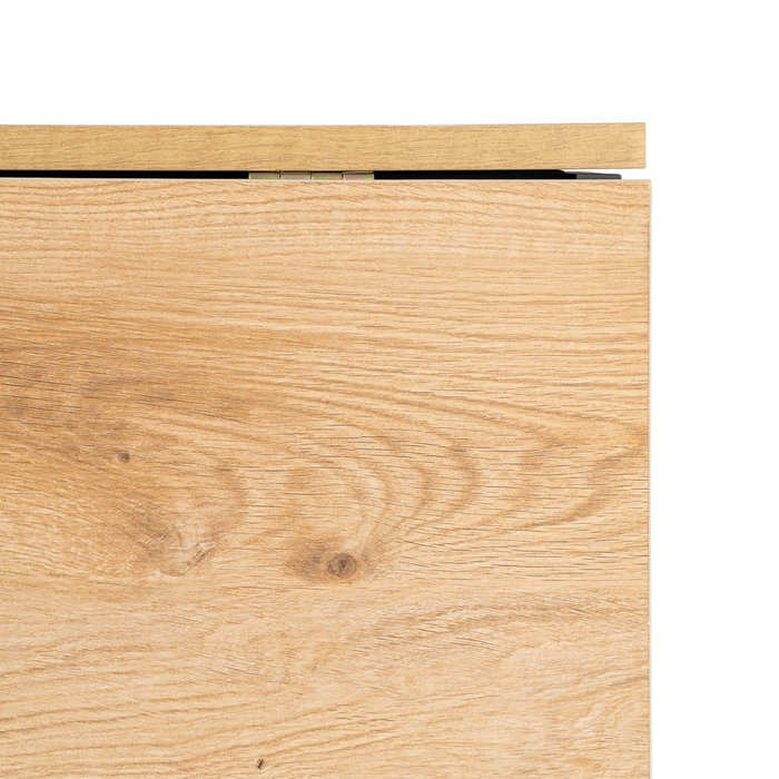 Mesa Plegable Plegable Negro-Natural 148 X 71 X 74 cm