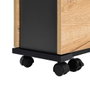 Mesa Plegable Plegable Negro-Natural 148 X 71 X 74 cm