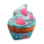 Oh My Pop Cojín Grande Cupcake II Turquesa Decorativo 35x33x10 cm