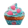 Oh My Pop Cojín Grande Cupcake II Turquesa Decorativo 35x33x10 cm