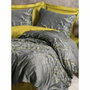 Aucune Juego de cama Antracita 100% algodón satén con funda nórdica y 2 fundas de almohada