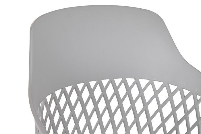 DKD Home Decor Silla Scandi Gris Claro 57 x 80.5 x 57 cm Pp Metal