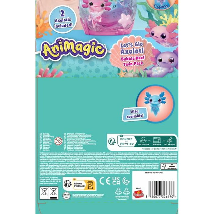 Goliath Animagic Pack doble de ajolote con Acuario de burbujas Rosa/Morado Goliath Animagic Pack doble de ajolote con Acuario de burbujas Rosa/Morado