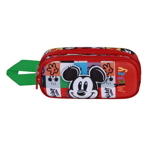 Karactermania Estuche Portatodo Doble 3D Mickey Mouse Mood Multicolor 2 Compartimentos 22 x 8 x 10 cm