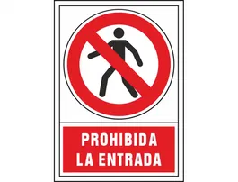 Syssa Señal de Prohibición PVC 245x345 mm - Prohibida la Entrada