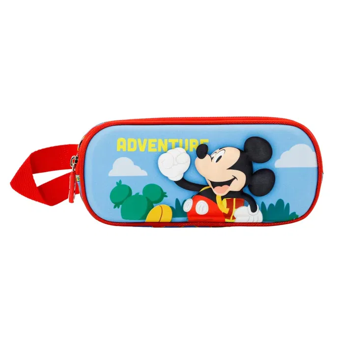 Disney Mickey Mouse Estuche Portatodo Escolar 3D Doble Compartimento Adventure Multicolor