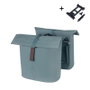 Basil Alforjas Dobles City MIK 2.0 32L Azul Grafito - Resistente al Agua, 10kg de Carga