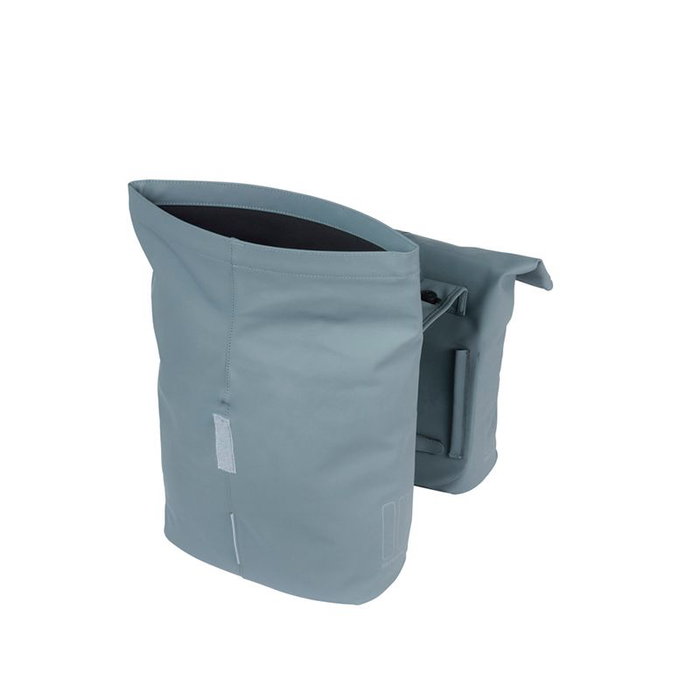Basil Alforjas Dobles City MIK 2.0 32L Azul Grafito - Resistente al Agua, 10kg de Carga