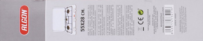 Algon Bbq Hornillo 3 Fuegos Gas C/Tapa 55,6 cm Largo x 32,6 cm Alto x 8,6 cm Ancho (2 Unidades)