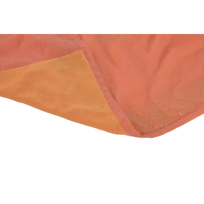 DKD Home Decor Set de 3 Toallas Boracay 100x180 cm Dorado, Verde, Beige y Coral