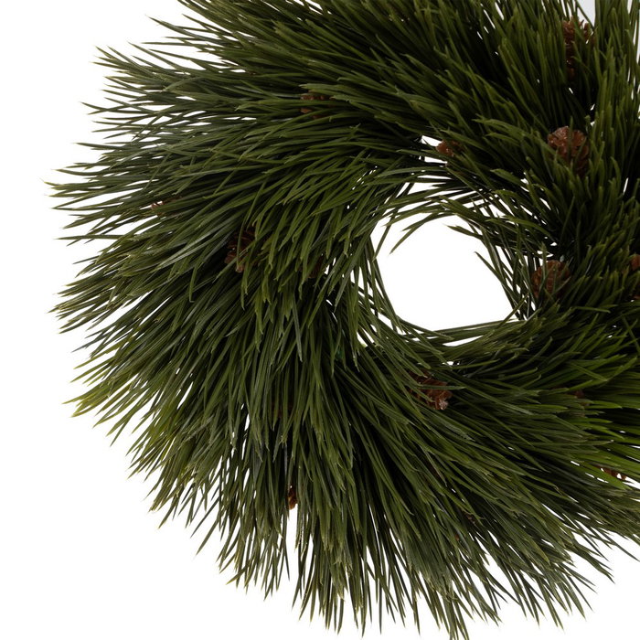 Corona Verde Pvc Decoración 27 X 27 cm (Set de 4)