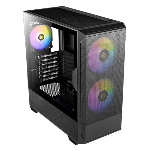 Antec NX416L Caja Gaming Midi Tower Negro con Vidrio Templado y RGB