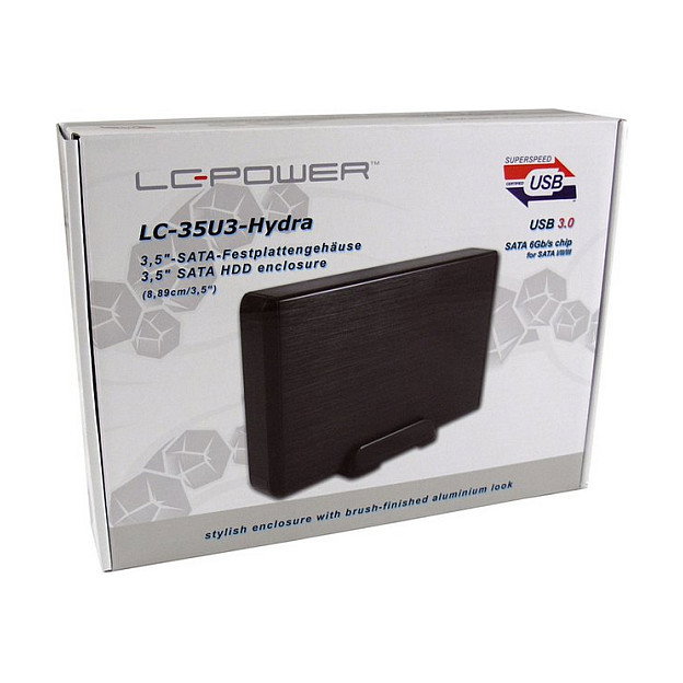 LC-Power Caja de Disco Duro 3.5" HDD LC-35U3-HYDRA USB 3.2 Negro