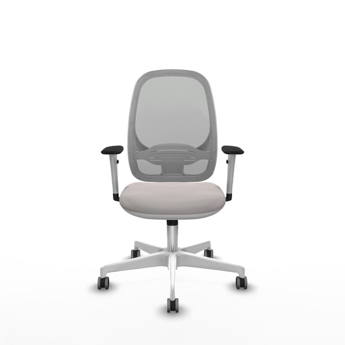 PIQUERAS Y CRESPO Silla de oficina Cilanco con mecanismo Sincro, Blanco y Gris PIQUERAS Y CRESPO Silla de oficina Cilanco con mecanismo Sincro, Blanco y Gris
