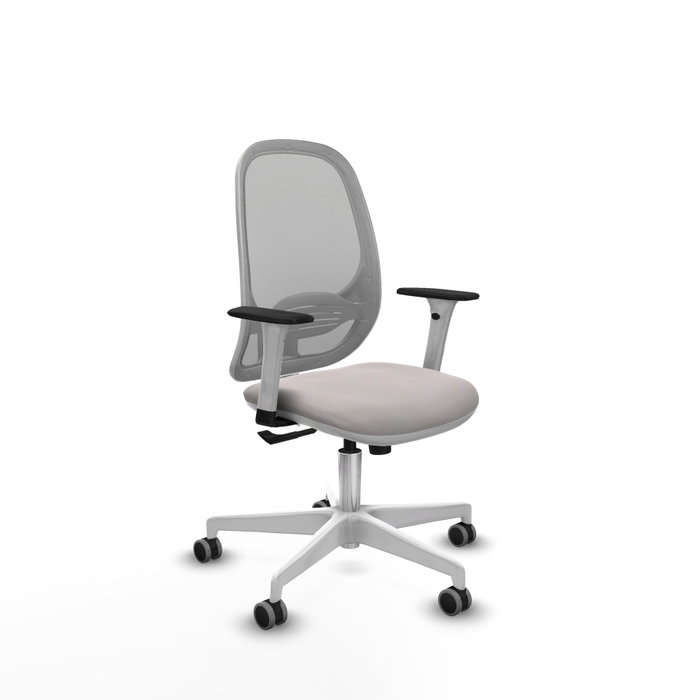 PIQUERAS Y CRESPO Silla de oficina Cilanco con mecanismo Sincro, Blanco y Gris PIQUERAS Y CRESPO Silla de oficina Cilanco con mecanismo Sincro, Blanco y Gris