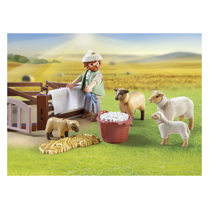 PLAYMOBIL Country Pastor con rebaño de ovejas 71444