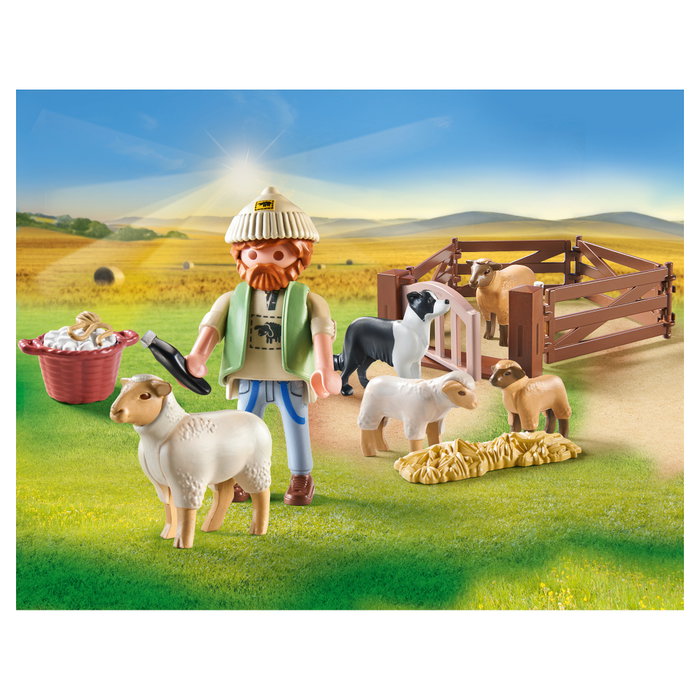 PLAYMOBIL Country Pastor con rebaño de ovejas 71444