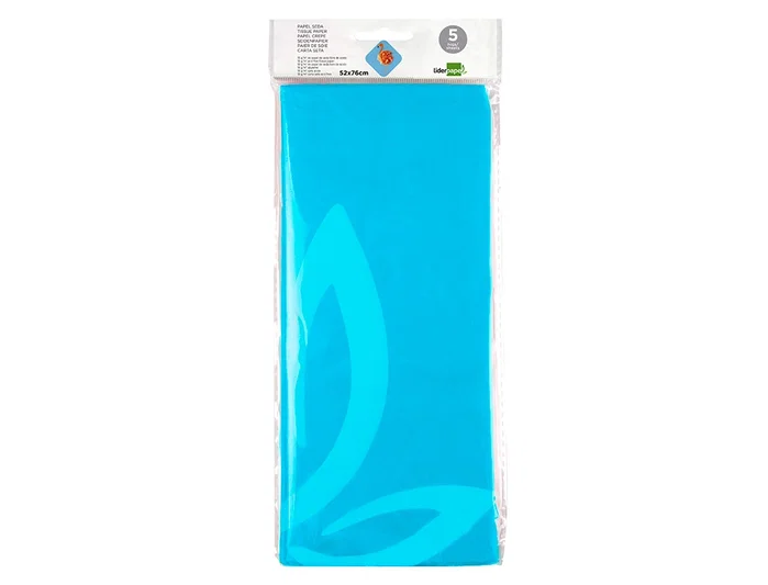 Liderpapel Papel de seda Celeste 52x76cm (5 hojas) Liderpapel Papel de seda Celeste 52x76cm (5 hojas)