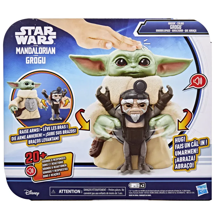 Hasbro HASG25305L0 Figura Electrónica Grogu Hugs de 6.5 cm - Anzellan - Juguete Star Wars The Mandalorian para Niños +4 Años