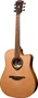 LAG Guitarra Acústica Hyvibe H2 Dreadnought Cutaway Electroacústica Tapa Maciza Cedro con Electrónica HyVibe H2