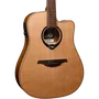 LAG Guitarra Acústica Hyvibe H2 Dreadnought Cutaway Electroacústica Tapa Maciza Cedro con Electrónica HyVibe H2