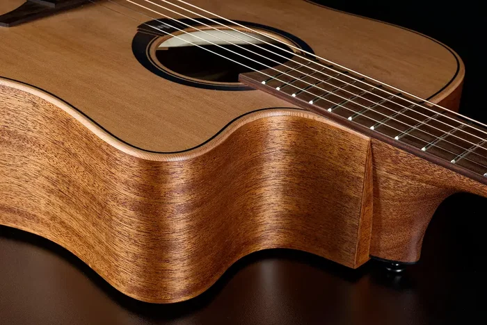 LAG Guitarra Acústica Hyvibe H2 Dreadnought Cutaway Electroacústica Tapa Maciza Cedro con Electrónica HyVibe H2