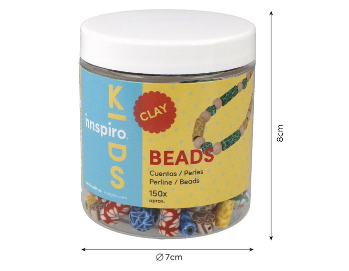 Innspiro Cuentas de Pasta Polimérica con Formas y Colores Surtidos, 150 unidades Innspiro Cuentas de Pasta Polimérica con Formas y Colores Surtidos, 150 unidades