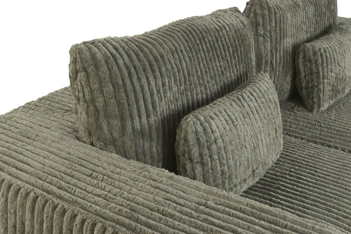 DKD Home Decor Sofá Scandi Verde 220 x 158 x 91 cm Poliéster Foam