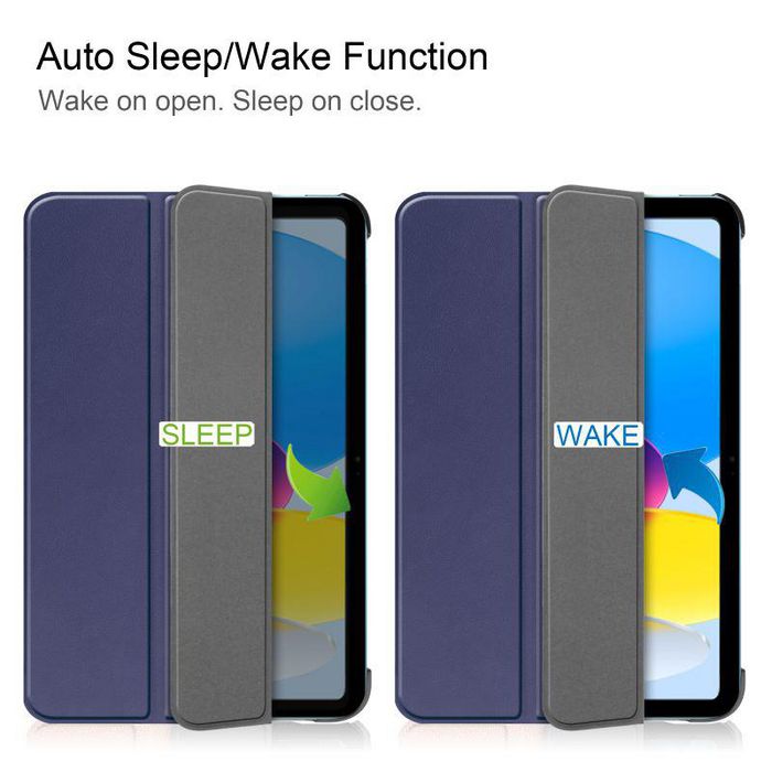 CoreParts Funda Rígida Tríptico para Apple iPad 10ª Gen 10.9 pulg (2022) con Función Auto Encendido, Azul CoreParts Funda Rígida Tríptico para Apple iPad 10ª Gen 10.9 pulg (2022) con Función Auto Encendido, Azul