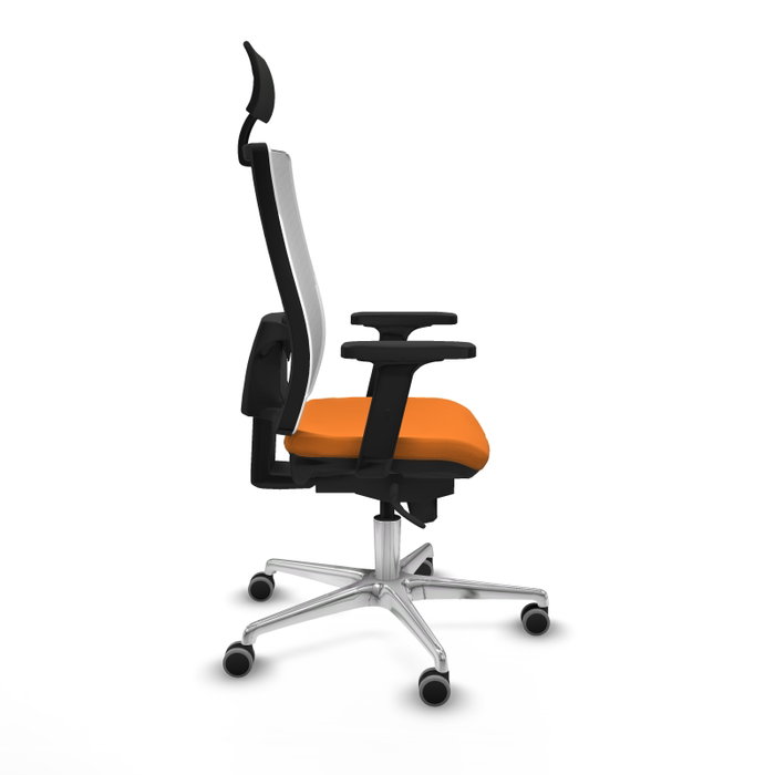 PIQUERAS Y CRESPO Silla de oficina Horna con mecanismo Sincro, color Naranja y Blanco PIQUERAS Y CRESPO Silla de oficina Horna con mecanismo Sincro, color Naranja y Blanco