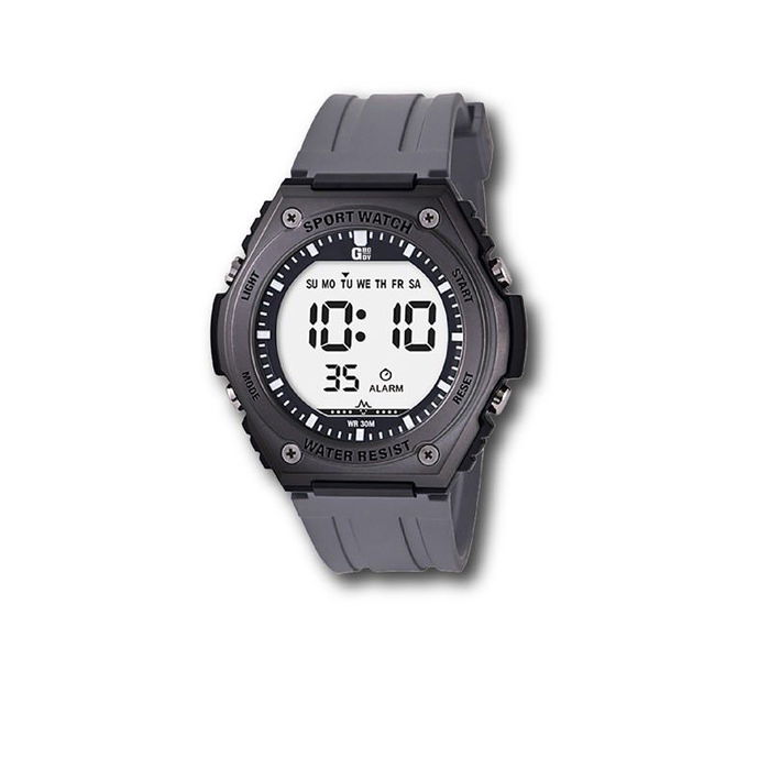GBody Reloj Digital para Hombre LCD con Luz LED Blanca y Resistencia al Agua WR30, Incluye Estuche