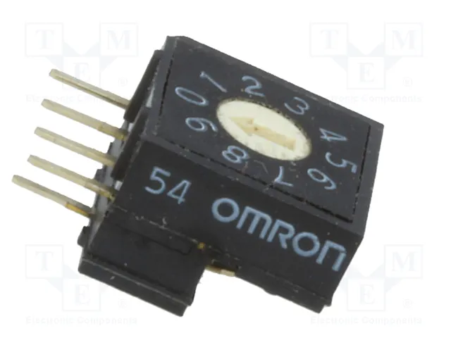 Aratas (Formerly Omron Components) Conmutador de código DEC/BCD 10 posiciones THT Aratas (Formerly Omron Components) Conmutador de código DEC/BCD 10 posiciones THT