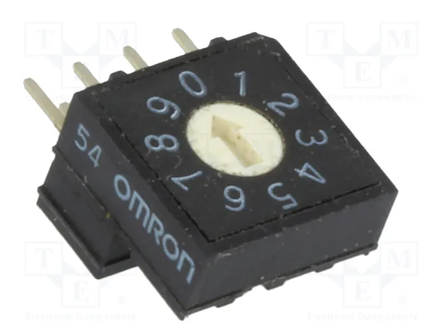 Aratas (Formerly Omron Components) Conmutador de código DEC/BCD 10 posiciones THT Aratas (Formerly Omron Components) Conmutador de código DEC/BCD 10 posiciones THT