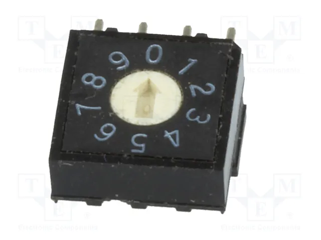 Aratas (Formerly Omron Components) Conmutador de código DEC/BCD 10 posiciones THT Aratas (Formerly Omron Components) Conmutador de código DEC/BCD 10 posiciones THT