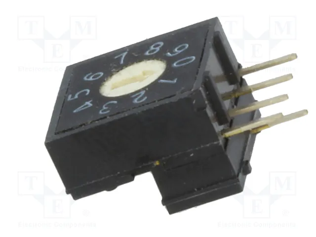 Aratas (Formerly Omron Components) Conmutador de código DEC/BCD 10 posiciones THT Aratas (Formerly Omron Components) Conmutador de código DEC/BCD 10 posiciones THT