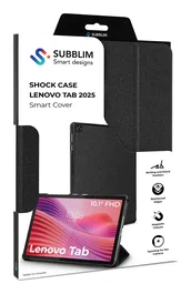 Subblim Funda Folio con Smart Cover para Lenovo Tab 10.1" 2025 (10.1", Negro) - Protección 360° Shock-Absorption, Cierre Magnético, SUBCST-5SC140