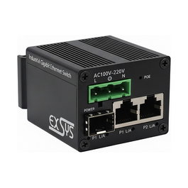 Exsys EX-62010PoE-SFP Switch Gigabit Industrial Micro con PoE+ de 2+1 Puertos
