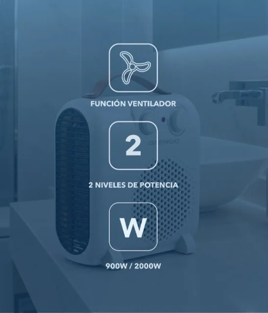 DAEWOO Calefactor Termoventilador DW9515 2000W