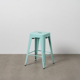 Taburete Turquesa Metal Dallas 42 X 42 X 61,20 cm (Set de 4)
