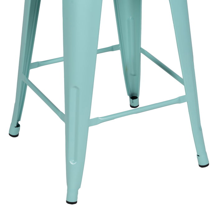Taburete Turquesa Metal Dallas 42 X 42 X 61,20 cm (Set de 4)