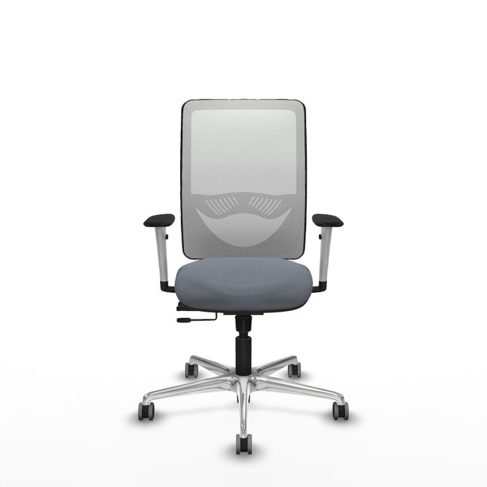 PIQUERAS Y CRESPO Silla de oficina Zulema con mecanismo Sincro/Traslack Gris y Blanco
