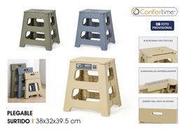 Confortime Taburete Plegable 3-Surt 38x32x39.5 cm