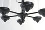 DKD Home Decor Portavela Vintage Negro Metal Cristal 53 x 52 x 53 cm
