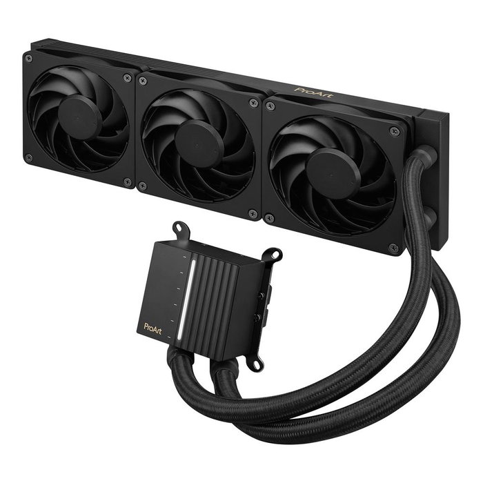 Asus ProArt LC 360 - Kit de Refrigeración Líquida AIO para CPU, Radiador 360mm, 3 Ventiladores, Compatible con Intel LGA1700/1200 y AMD AM5/AM4, Negro
