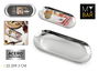 My Bar Bandeja Cambio Inoxidable Bar Oval 22,2 cm x 9,5 cm x 1 cm (24 Unidades)