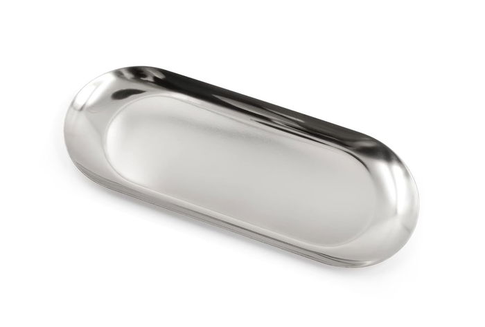 My Bar Bandeja Cambio Inoxidable Bar Oval 22,2 cm x 9,5 cm x 1 cm (24 Unidades)
