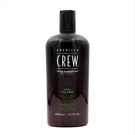 American Crew 3 In 1 Champú Acondicionador Body Wash con Aceite de Árbol de Té 450ml