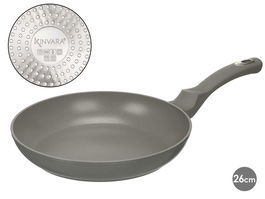 Kinvara Sarten para Induccion Forjada 26 cm Gris, Mango de Tacto Suave, Aluminio, Grosor 3.1 mm (Set de 6)