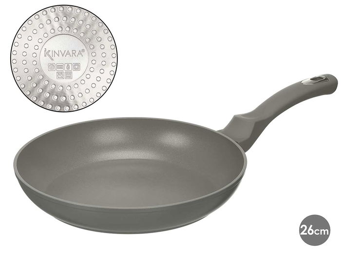 Kinvara Sarten para Induccion Forjada 26 cm Gris, Mango de Tacto Suave, Aluminio, Grosor 3.1 mm (Set de 6) Kinvara Sarten para Induccion Forjada 26 cm Gris, Mango de Tacto Suave, Aluminio, Grosor 3.1 mm (Set de 6)