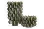 DKD Home Decor Jarrón de Gres Cactus Verde 28x28x39 cm
